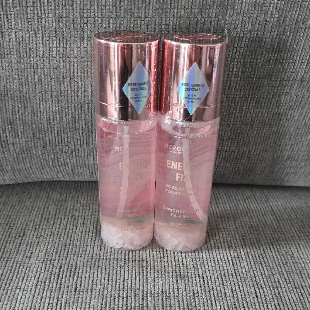 Revolution Energy Fix Rose Quartz Fixing Spray Enriched With B5 & B3, 2 Bottles.